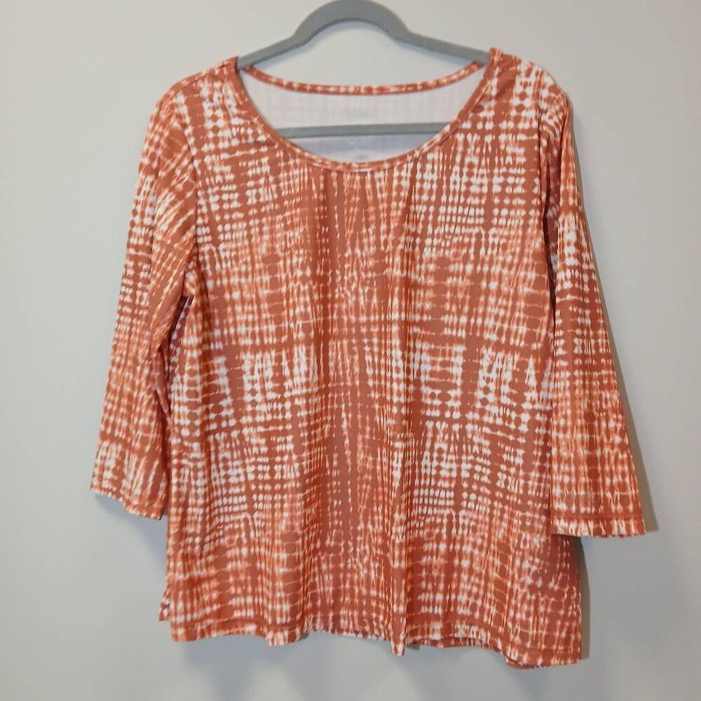 Uv skinz womens xl sun spf swim top Papaya color shirt stretch sun protector